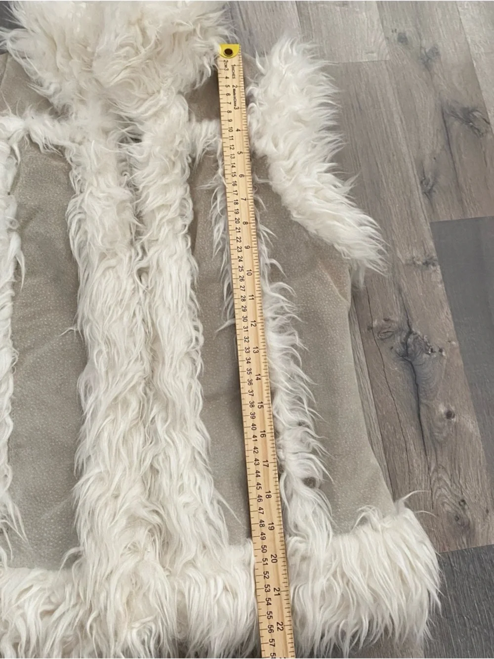Vintage Suede Faux Fur Vest Boho Western - Picture 4 of 12